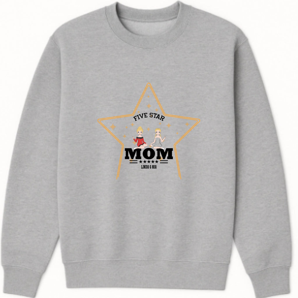 Five star mom Sweatshirt hero product mockup