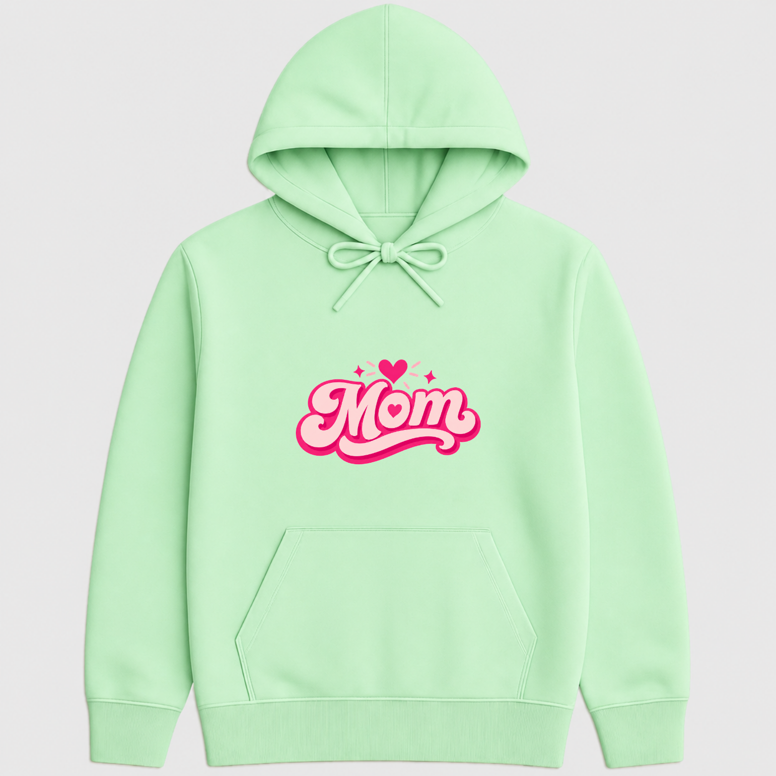 Mom Heart Hoodie - Mint mockup