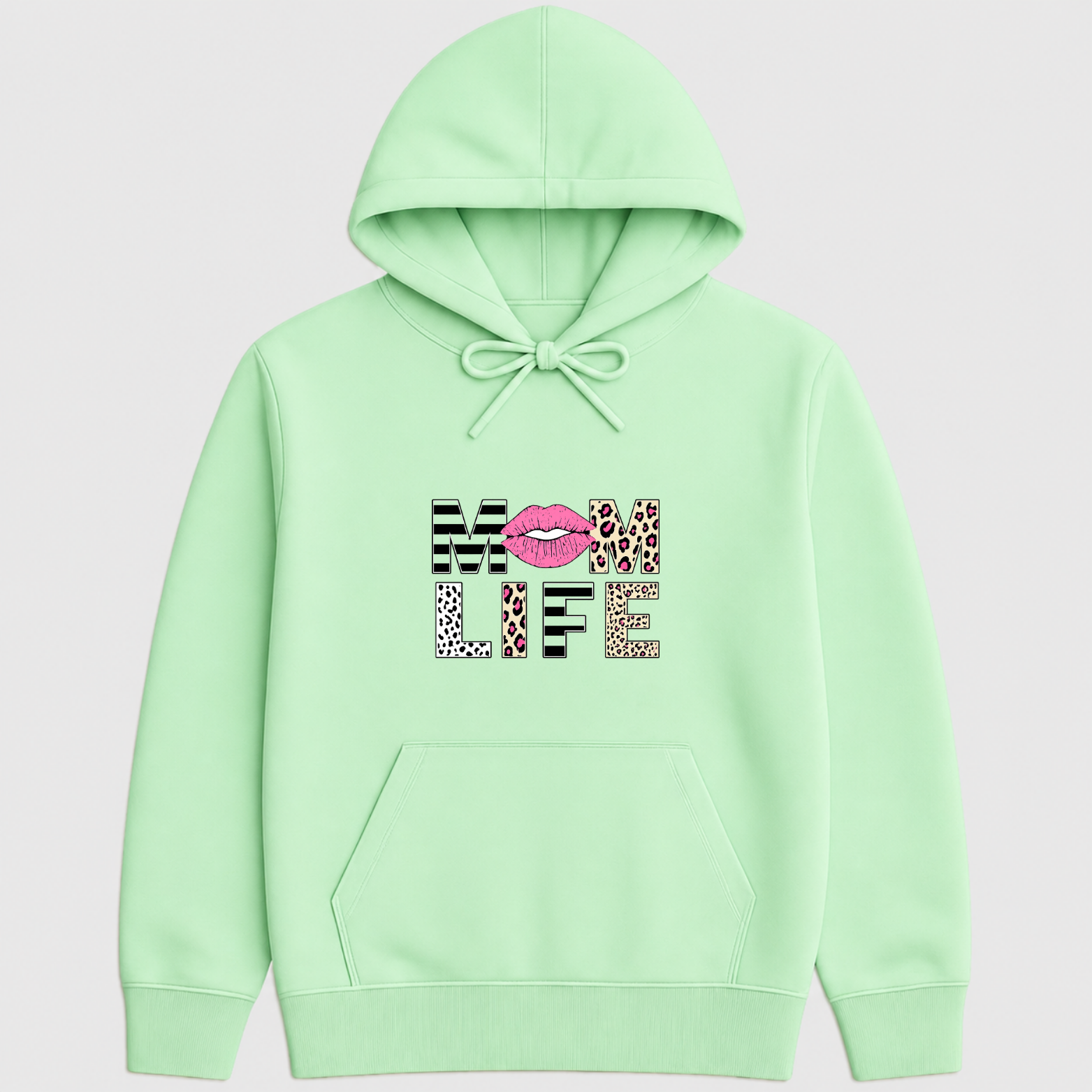 Mom Life Hoodie - Mint mockup