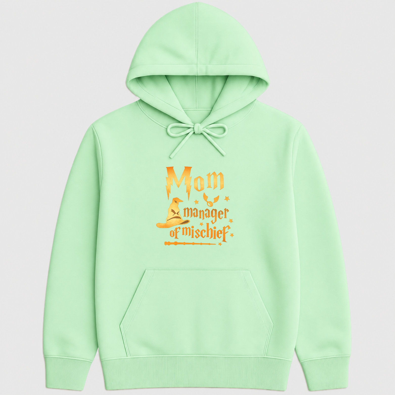 Mom Manager Of Mischief Hoodie - Mint mockup