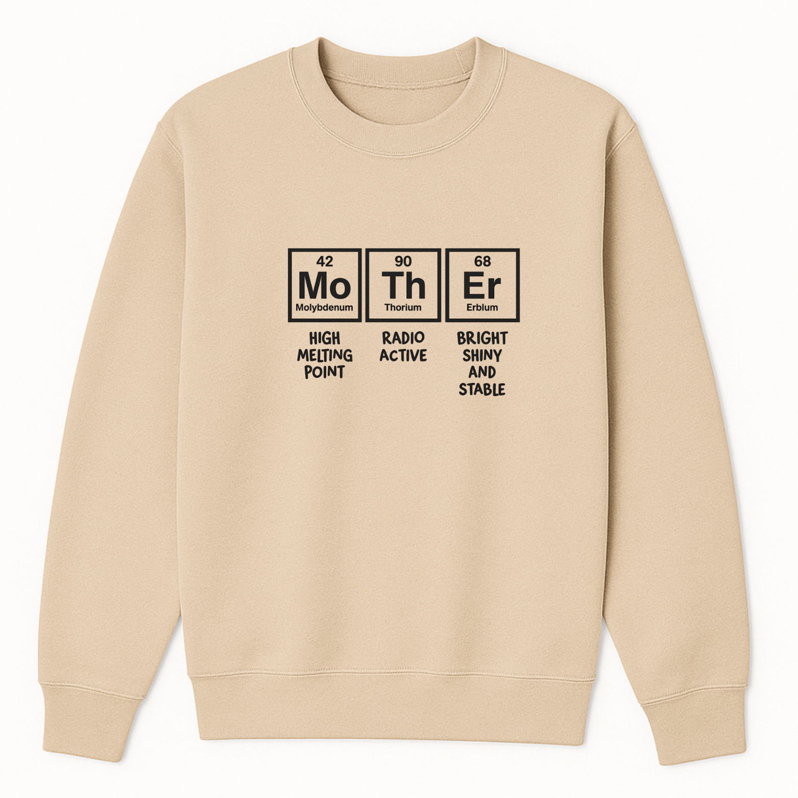 Mom Chemistry Crewneck Sweatshirt - Natural mockup