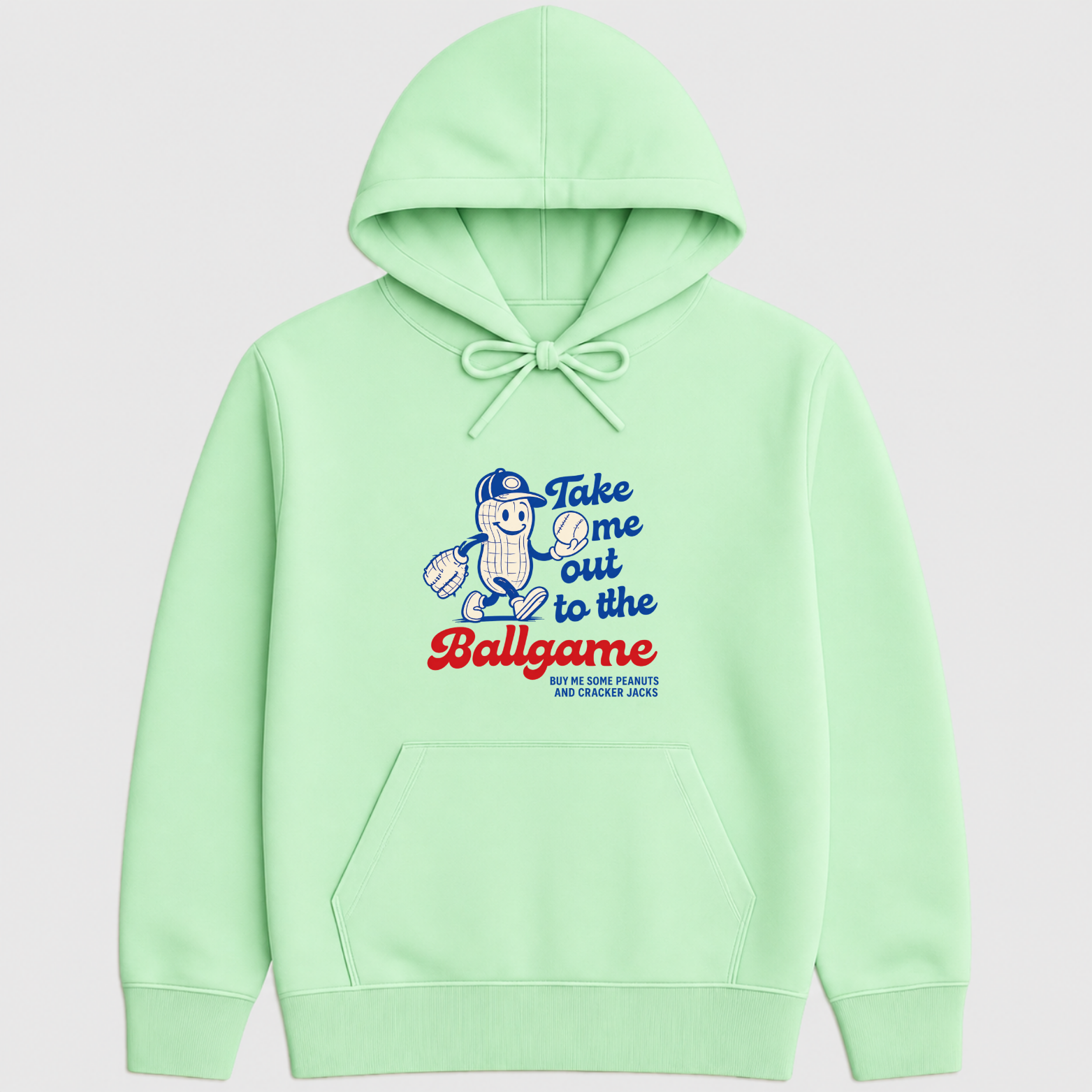 Take Me Out To The Ballgame Hoodie - Mint mockup