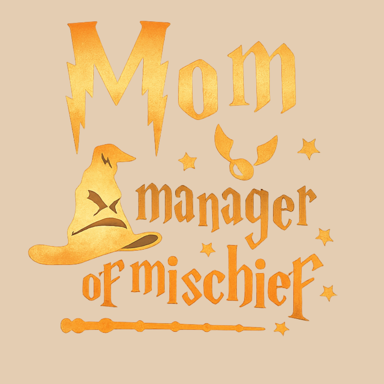 Mom Manager Of Mischief Crewneck Sweatshirt - Natural design preview