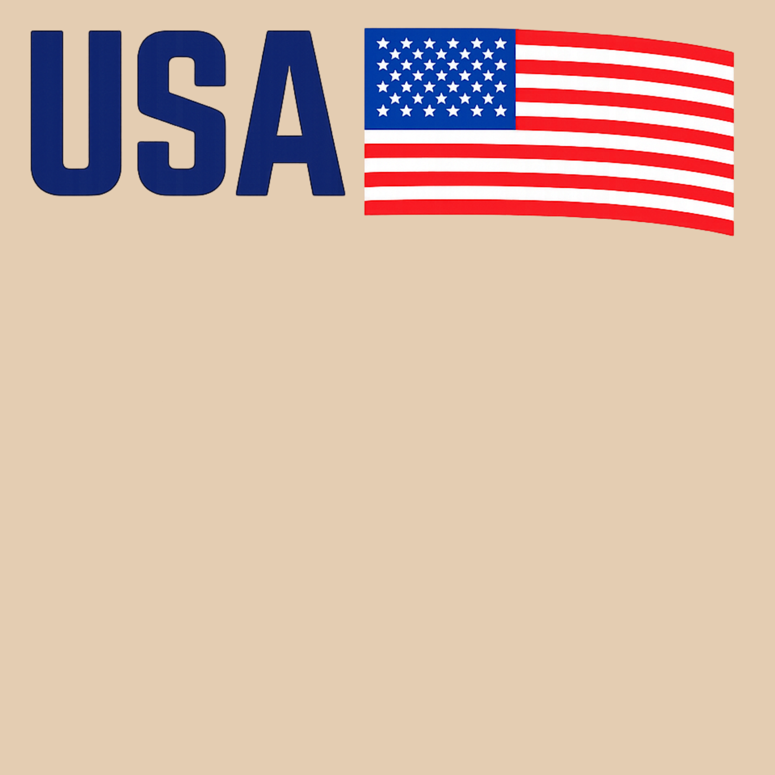 USA Crewneck Sweatshirt - Natural design preview