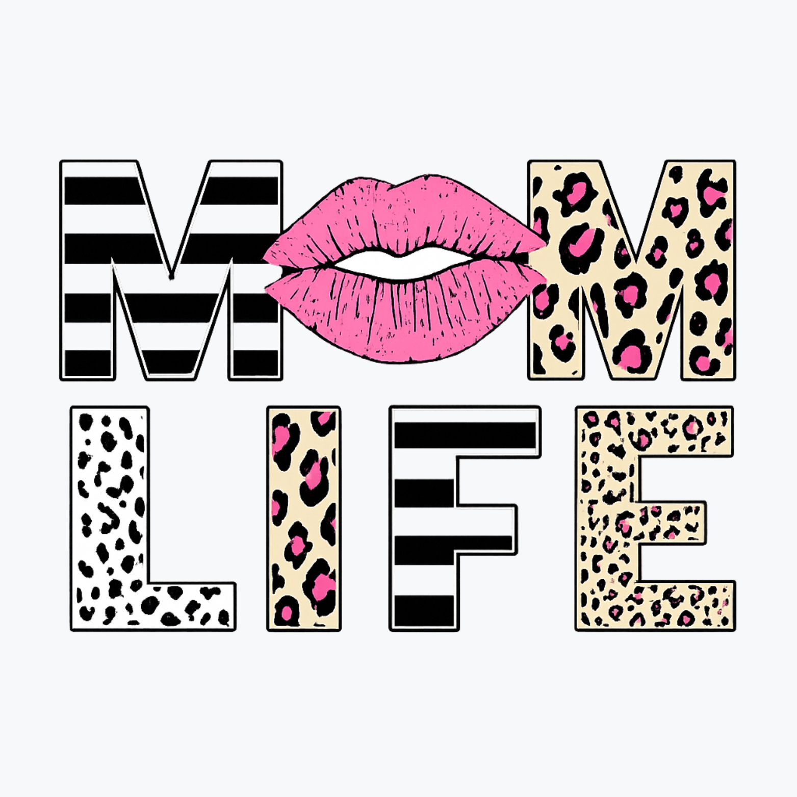 Mom Life Women's Ultra-Premium Triblend T-Shirt - White design preview