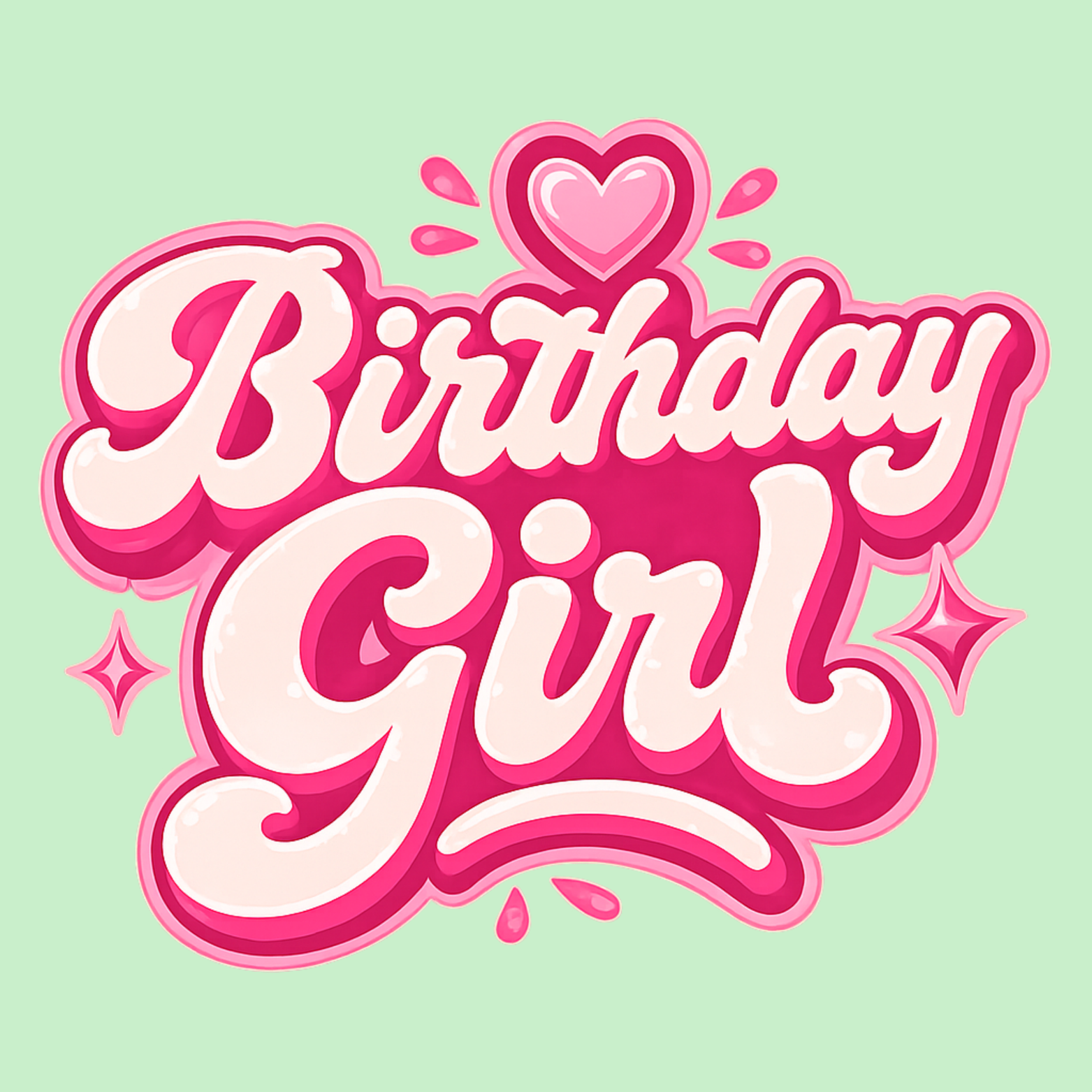 Birthday Girl Hoodie - Mint design preview