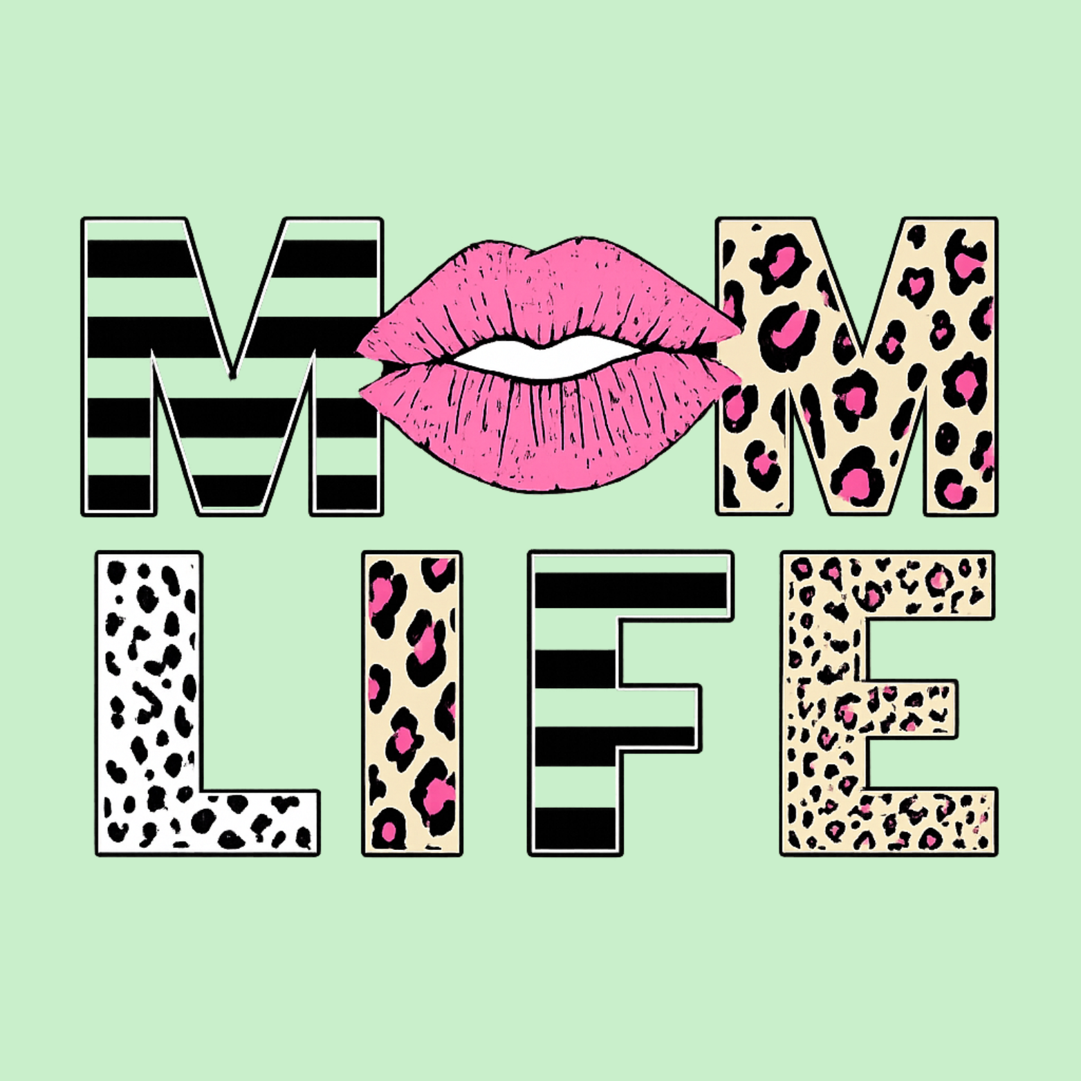 Mom Life Hoodie - Mint design preview