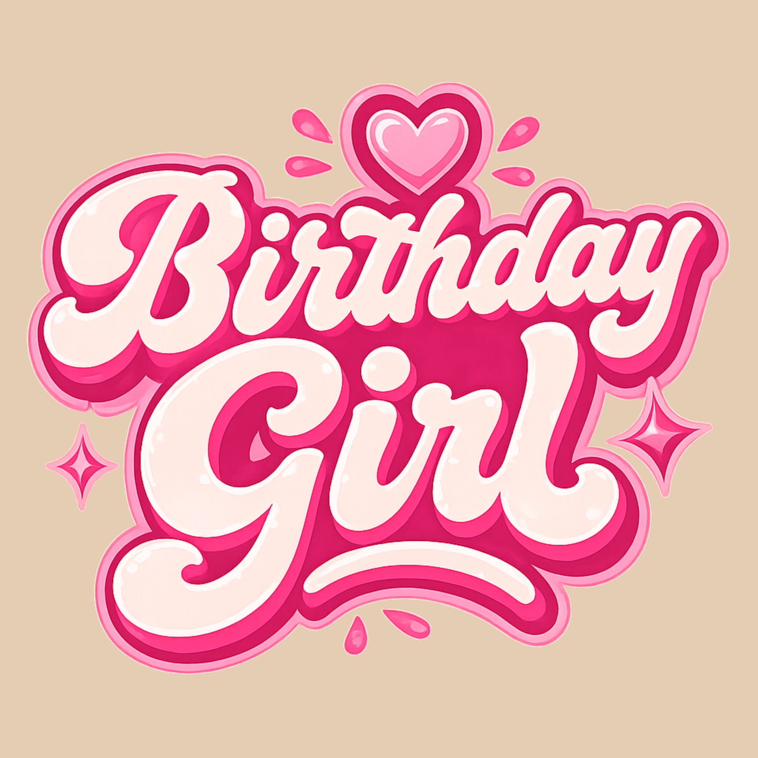 Birthday Girl Crewneck Sweatshirt - Natural design preview