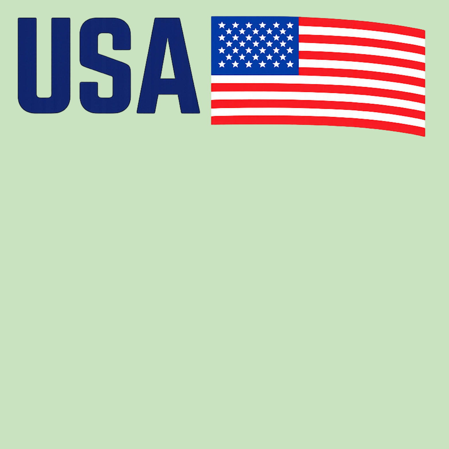 USA Classic T-Shirt - Mint design preview