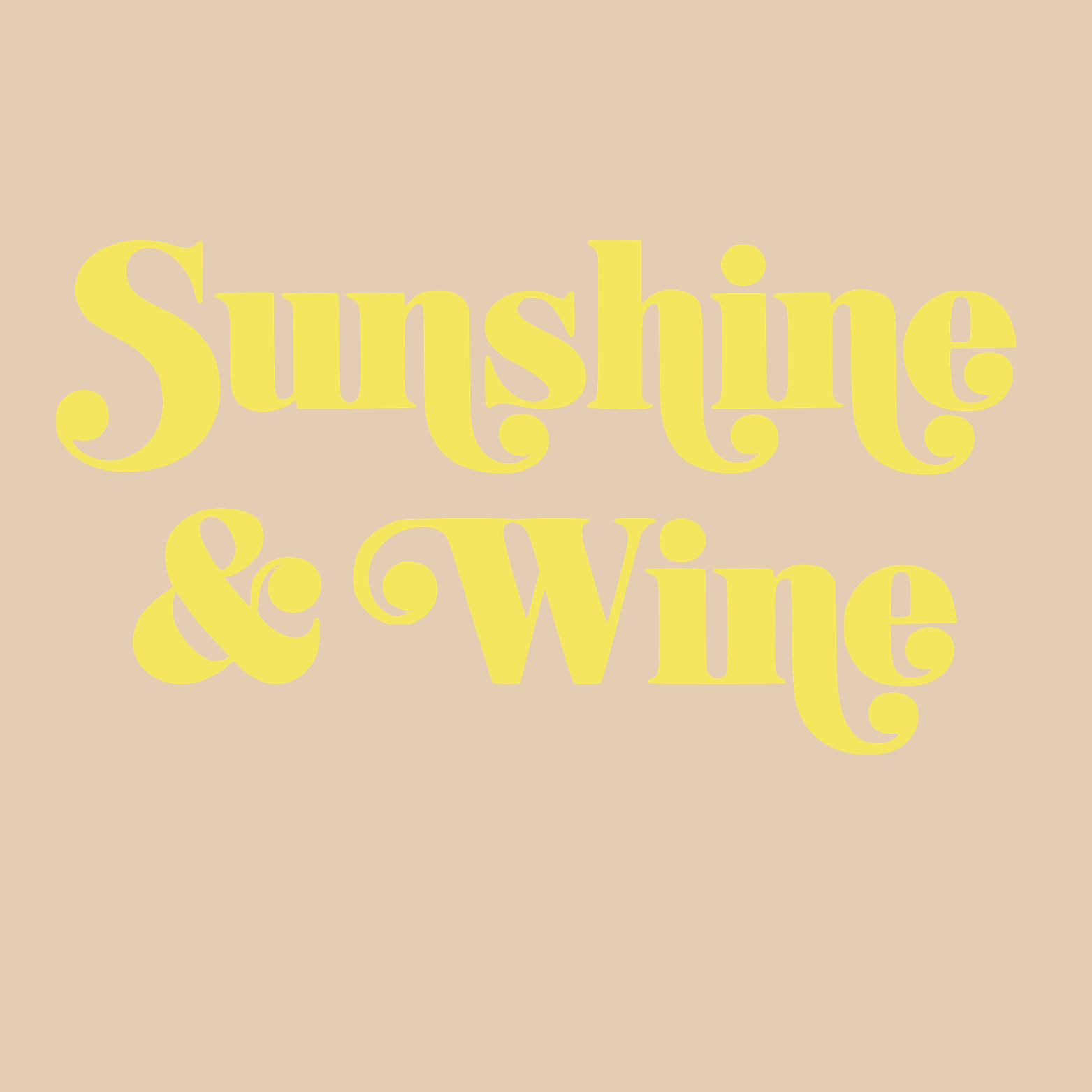 Sunshine & Wine Crewneck Sweatshirt - Natural design preview