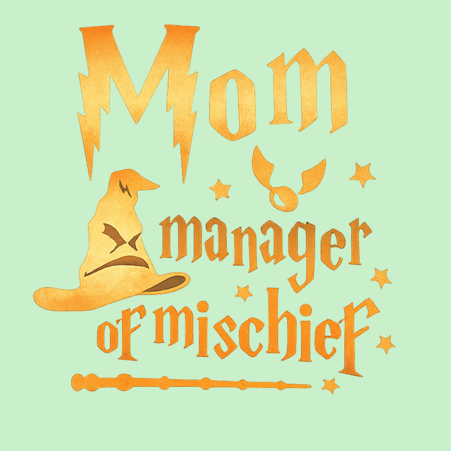 Mom Manager Of Mischief Hoodie - Mint design preview