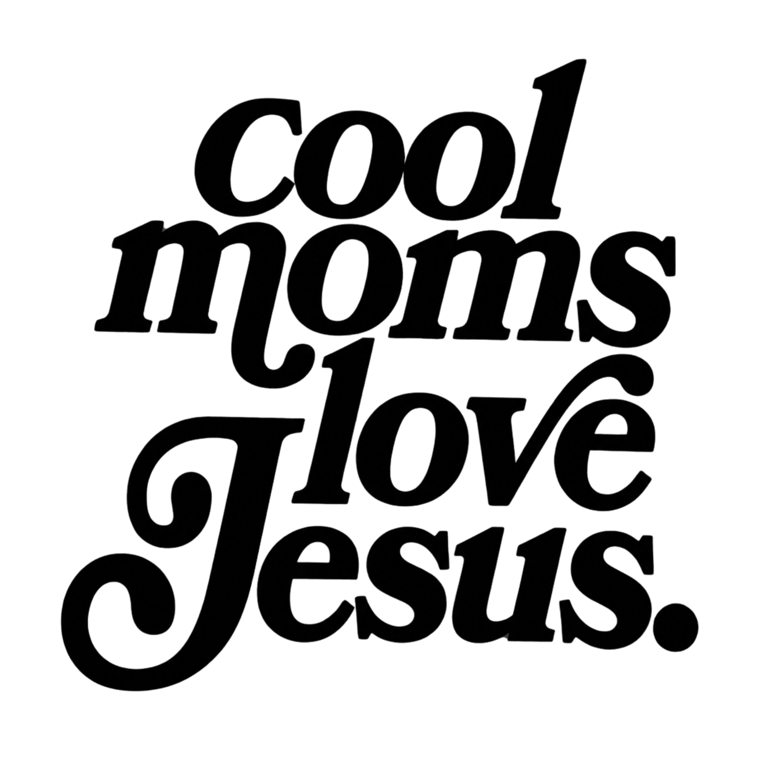 Cool Moms Love Jesus Women's Racerback Tank - White design preview