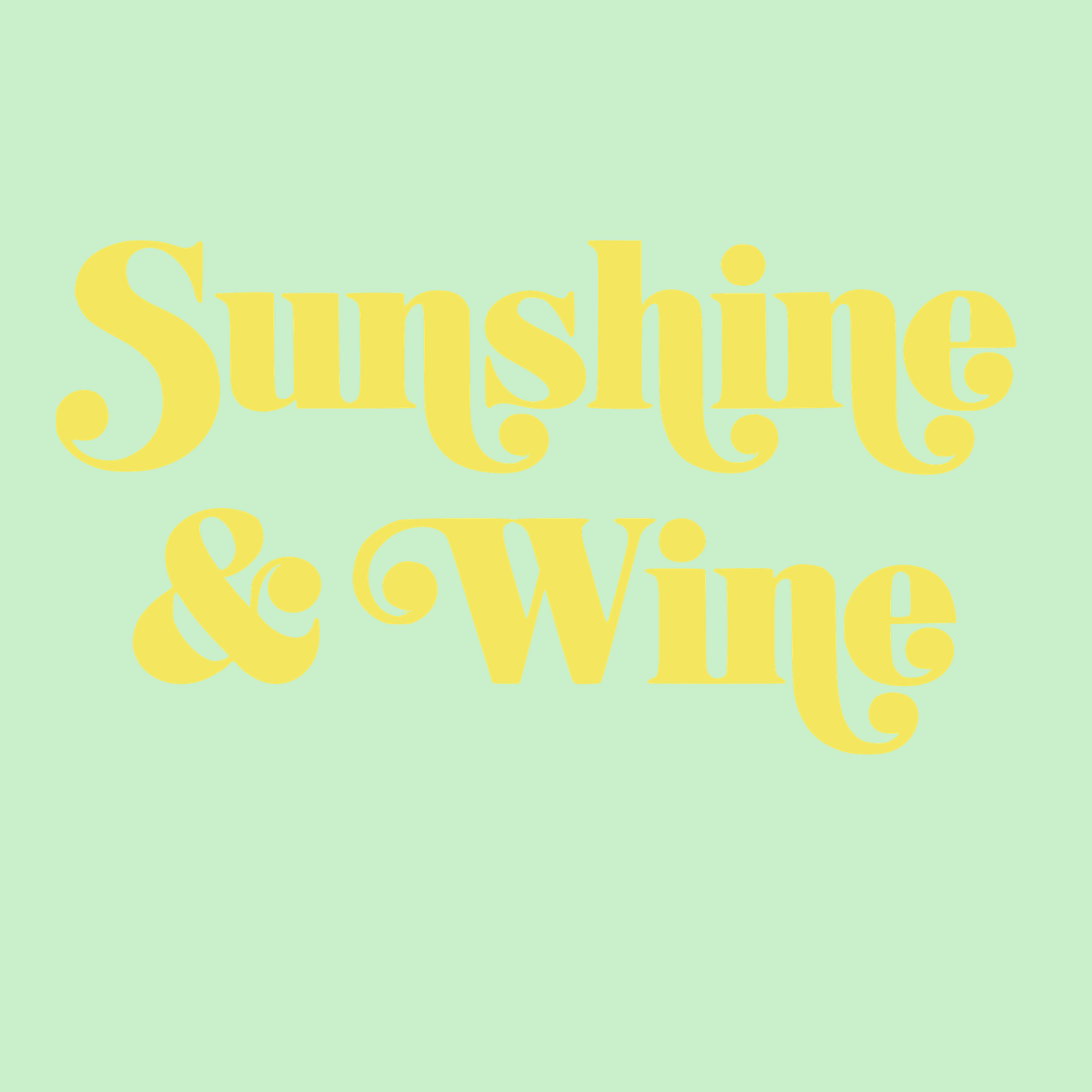 Sunshine & Wine Hoodie - Mint design preview