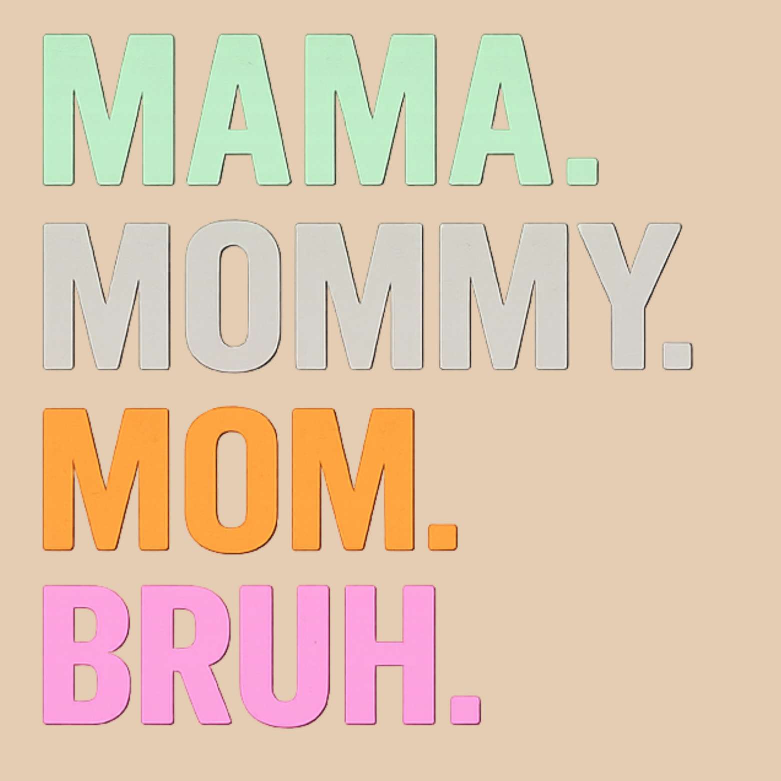 Mom Bruh Crewneck Sweatshirt - Natural design preview