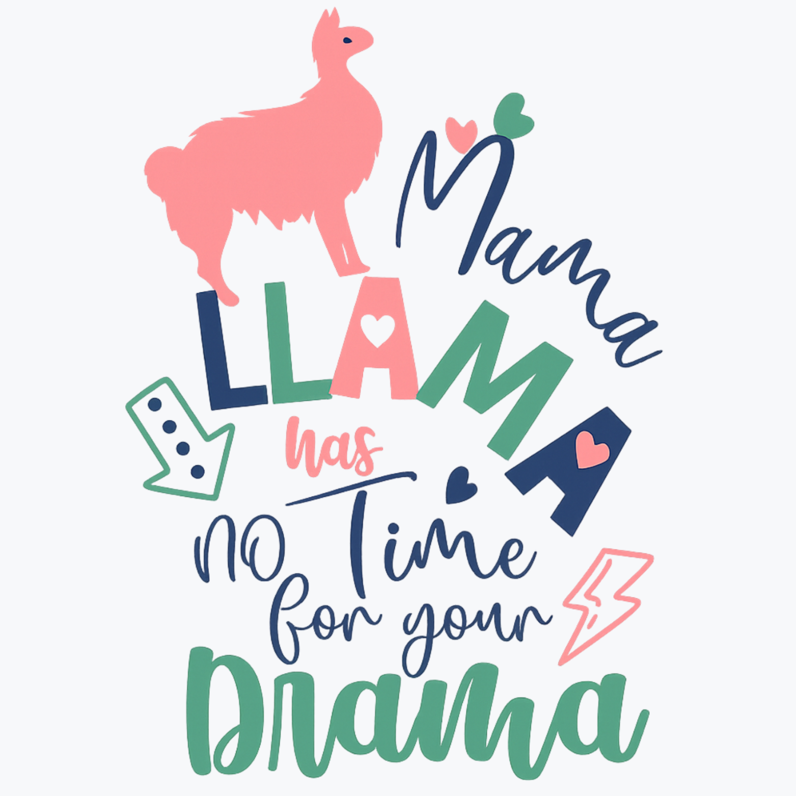 Mama Llama Women's Ultra-Premium Triblend T-Shirt - White design preview