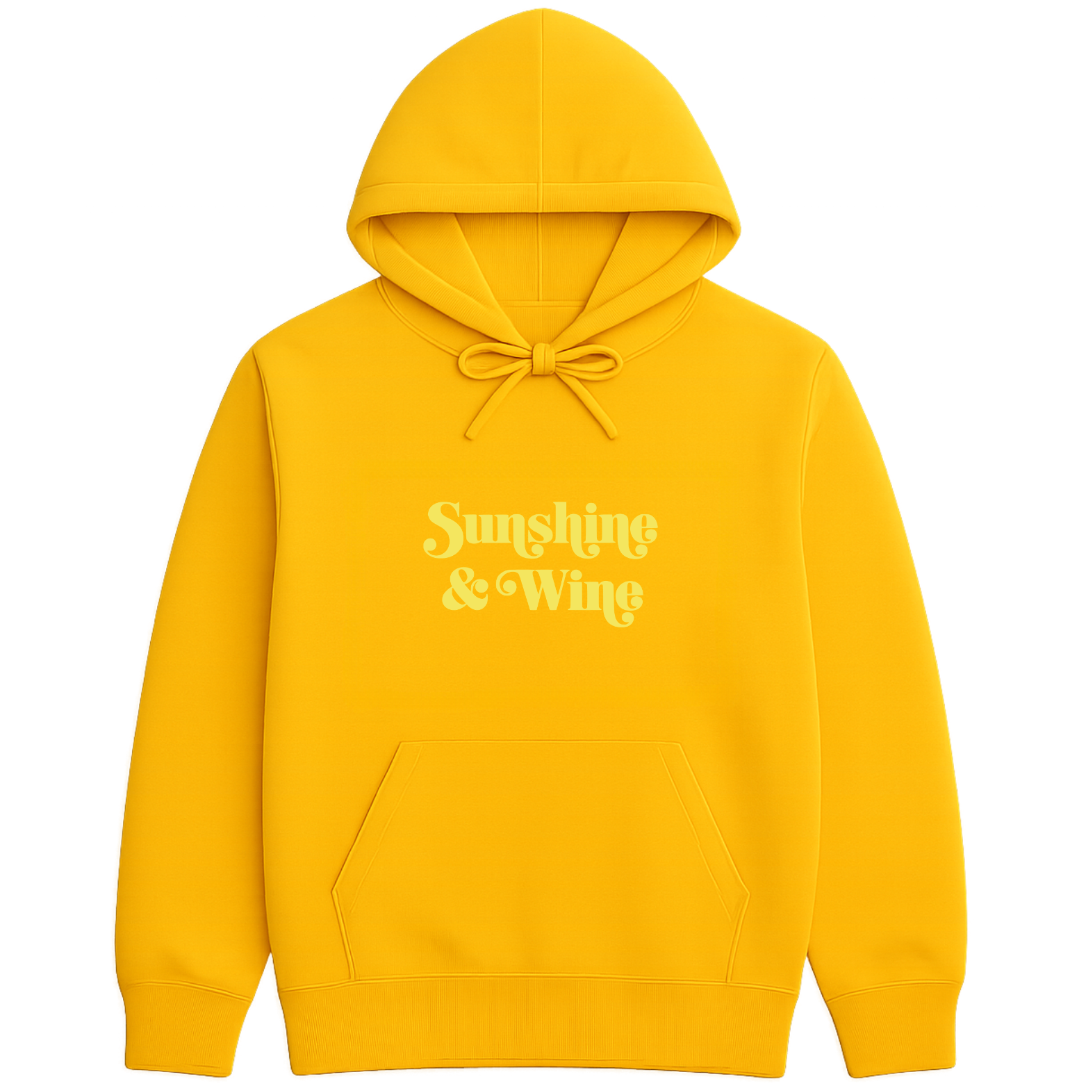 Sunshine & Wine Hoodie - Yellow mockup