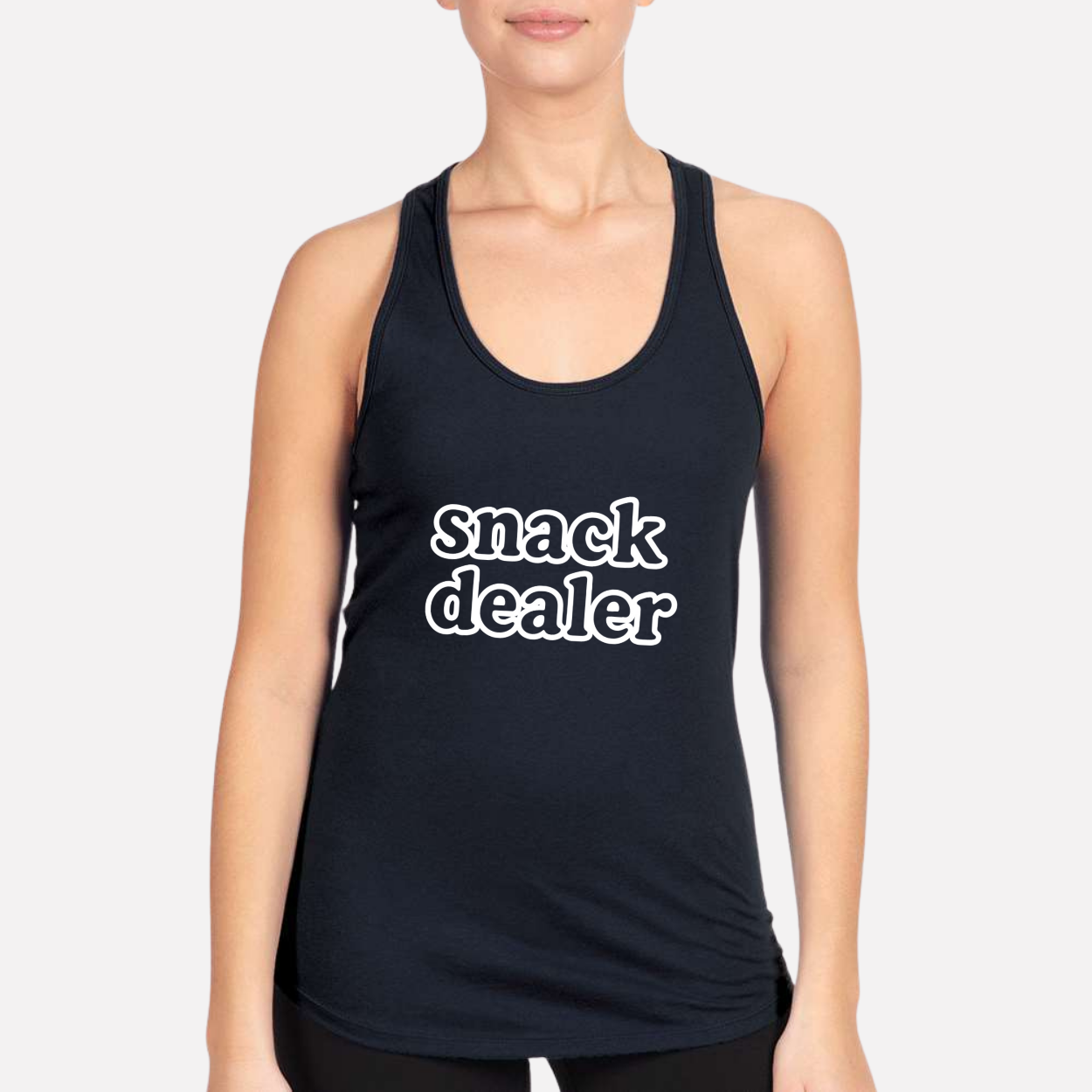 Mom Snack Dealer Women's Racerback Tank color variation 18