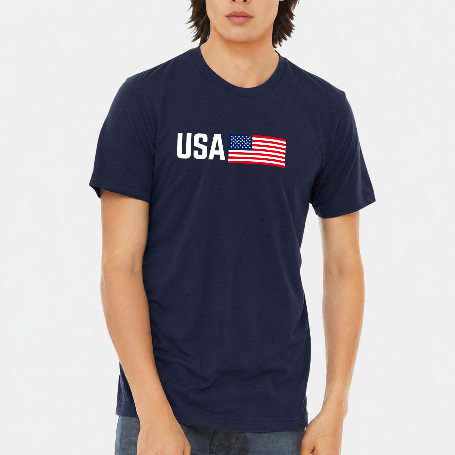 USA Classic T-Shirt - Navy front mockup