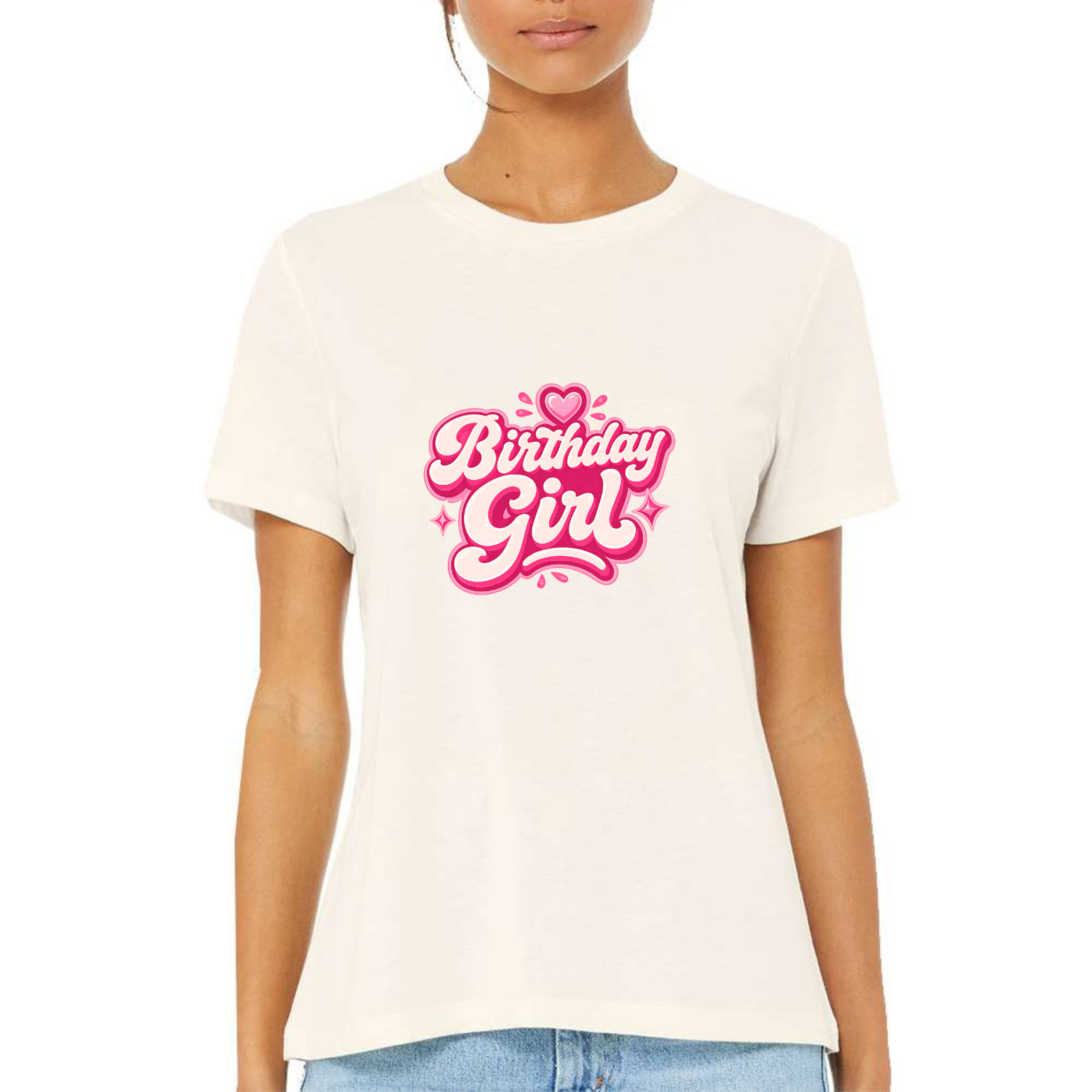 Birthday Girl Women's Ultra-Premium Triblend T-Shirt - Natural front mockup
