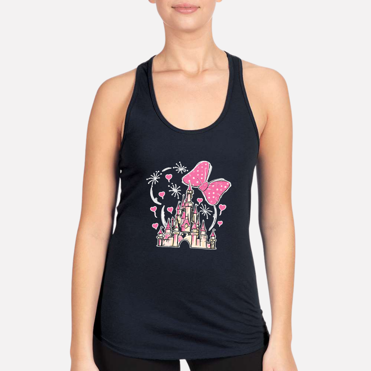 Magical Women's Racerback Tank - Navy front mockup