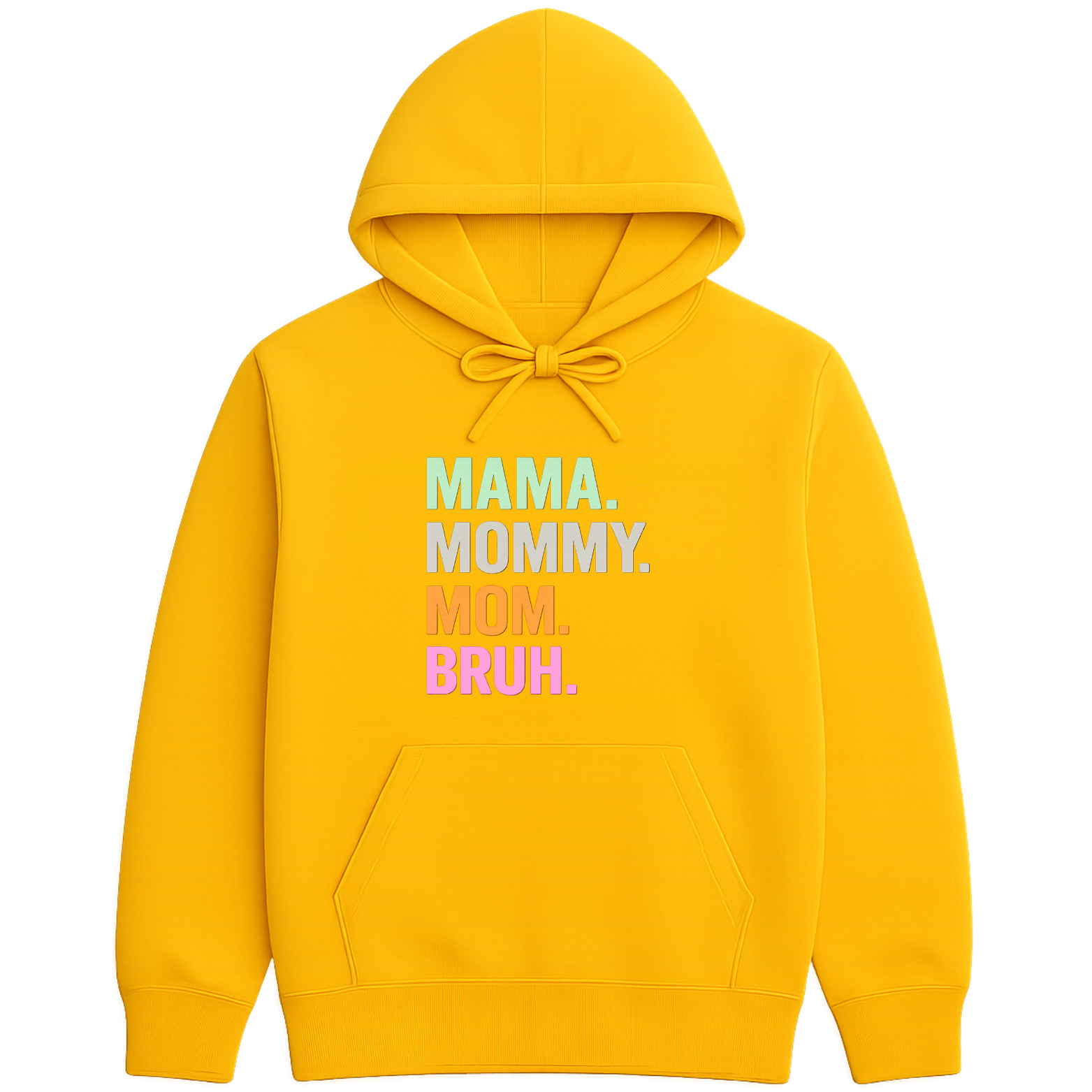 Mom Bruh Hoodie - Yellow mockup