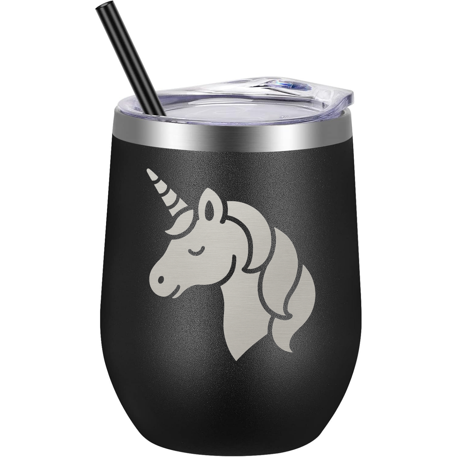 Unicorn Wine Tumbler - Black