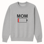 Mom Battery Low Crewneck Sweatshirt hero product mockup