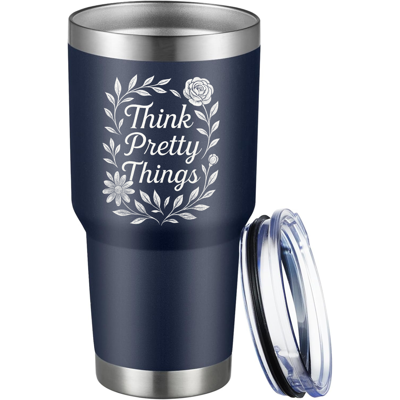 Think Pretty Things 30oz Tumbler - Navy