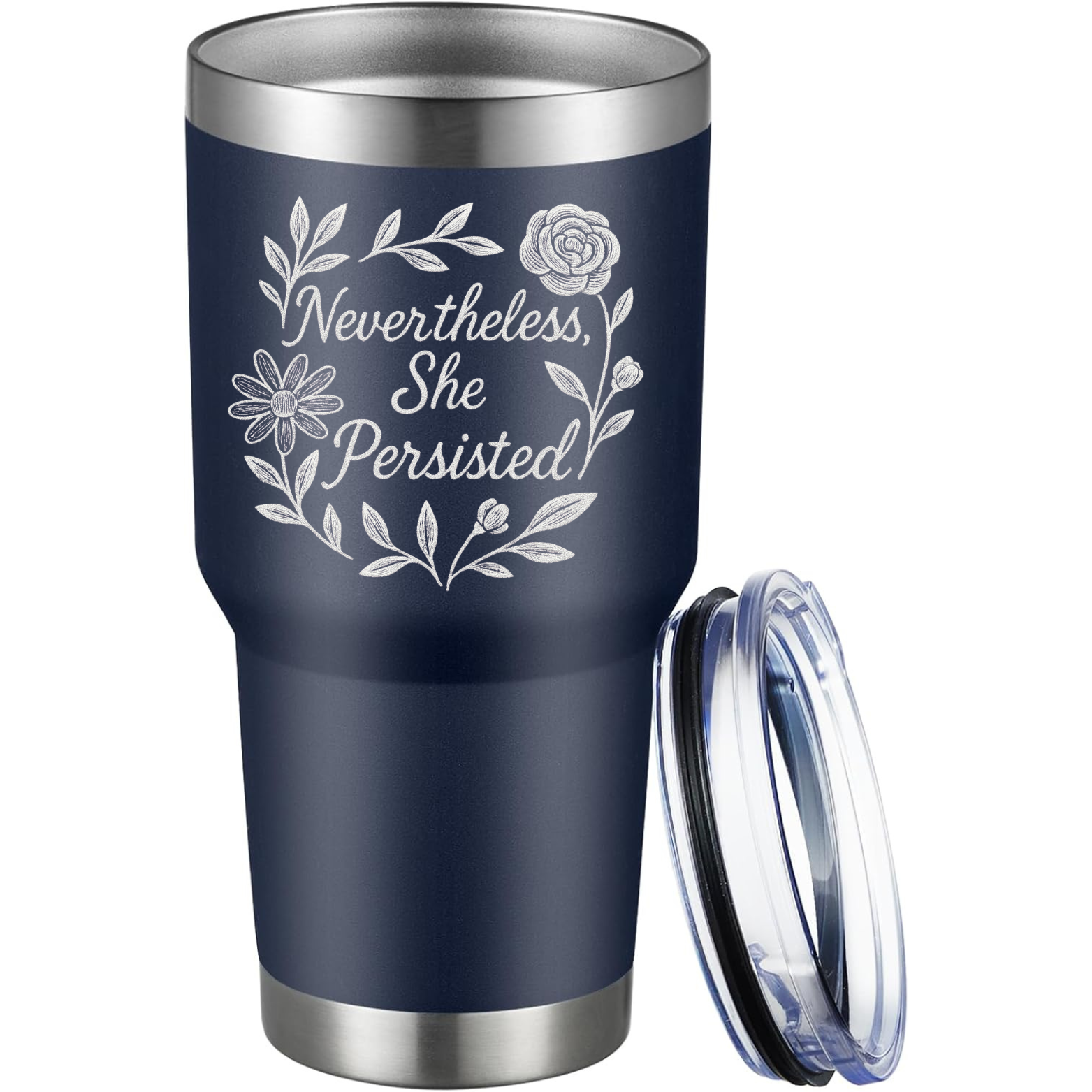 Nevertheless She Persisted 30oz Tumbler - Navy