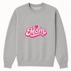 Mom Heart Crewneck Sweatshirt - Sports Grey mockup