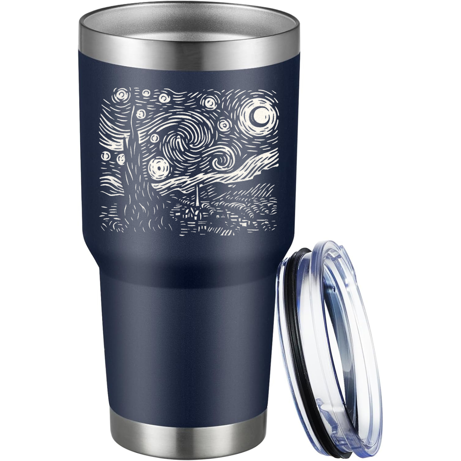 Starry Night 30oz Tumbler - Navy