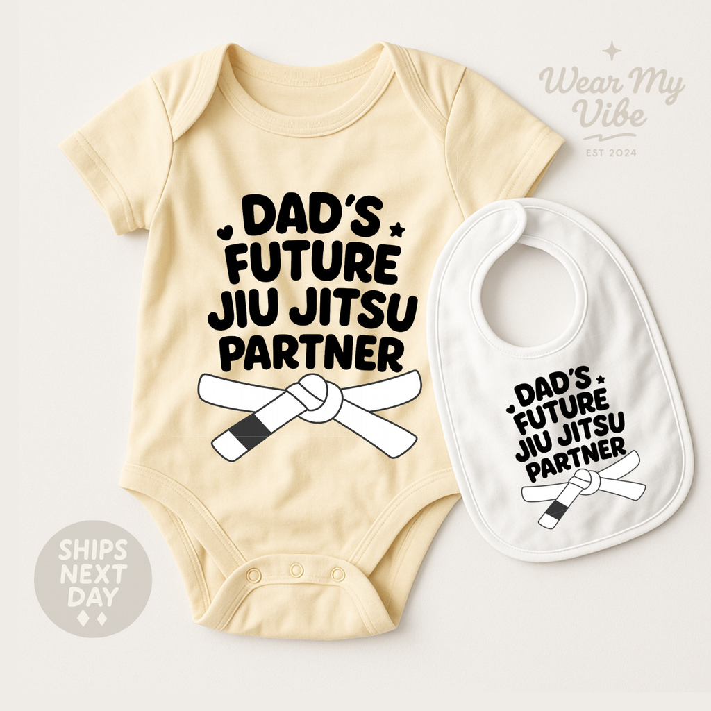 Dad's Future Jiu Jitsu Partner Baby Onesie hero mockup