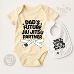 Dad's Future Jiu Jitsu Partner Baby Onesie hero mockup