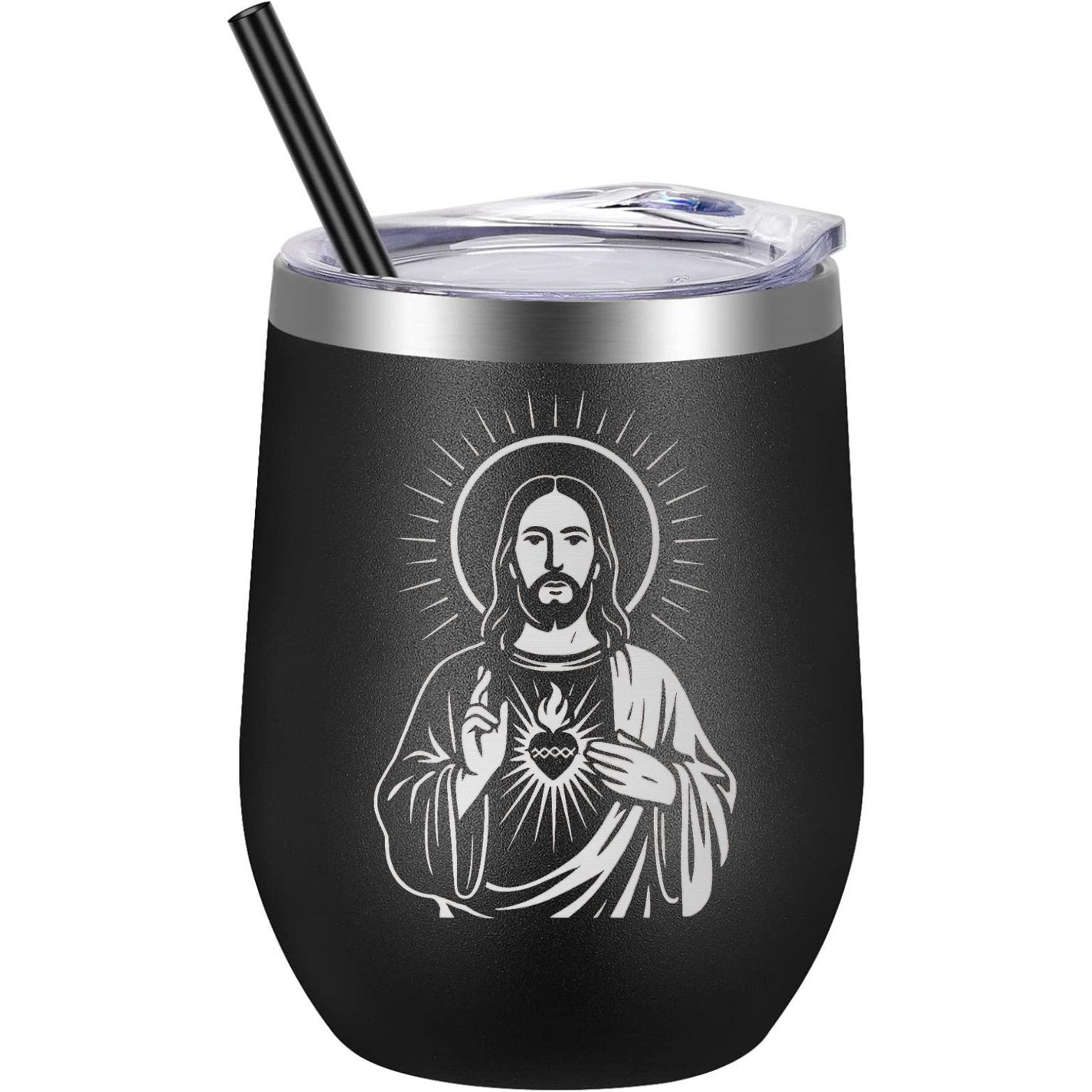 Jesus Wine Tumbler - Black