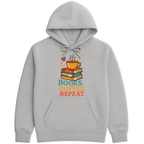 Books Coffee Repeat Hoodie - Sports Grey