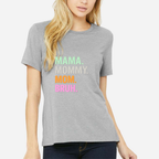 Mom Bruh Women's Ultra-Premium Triblend T-Shirt - Pink front mockup