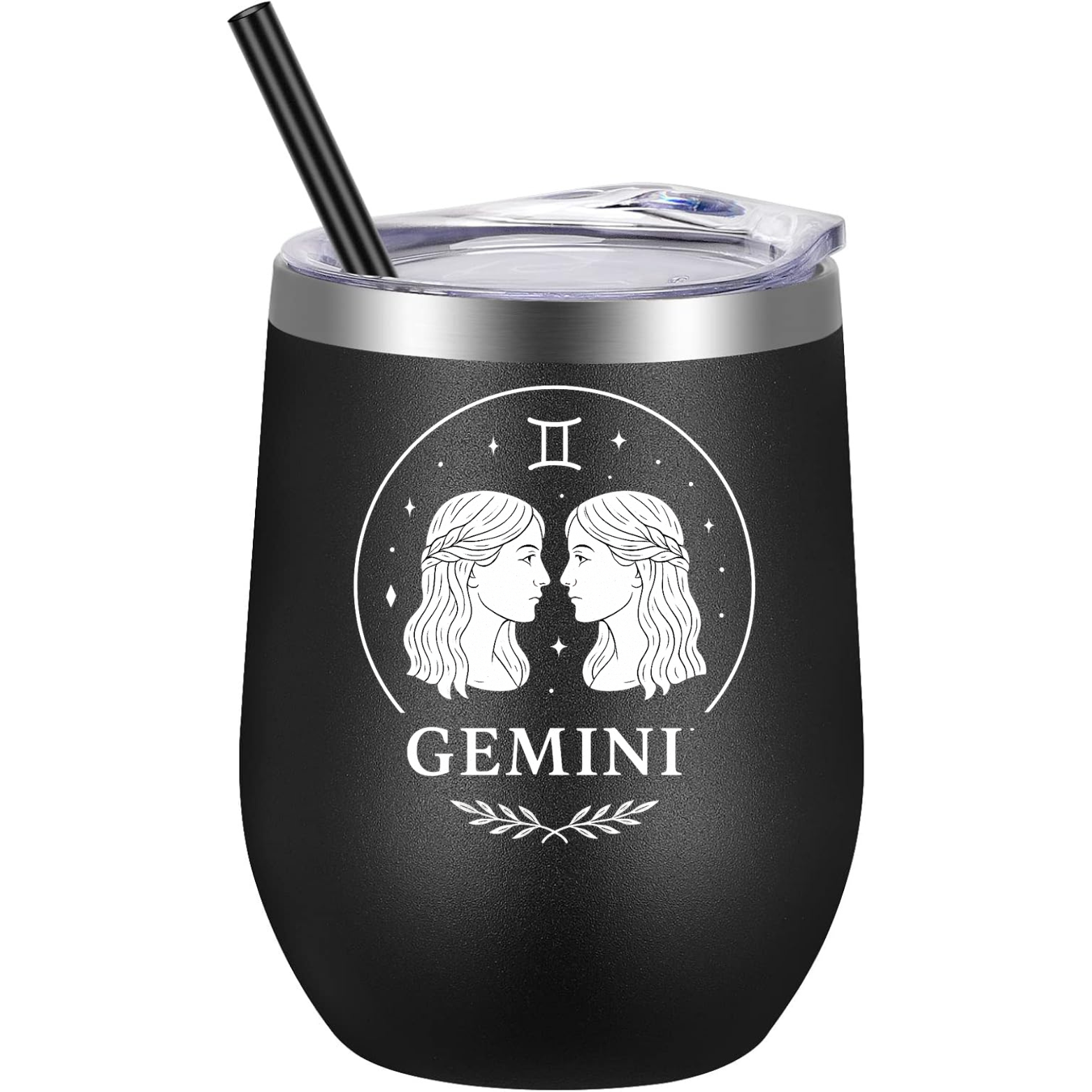 Gemini Wine Tumbler - Black