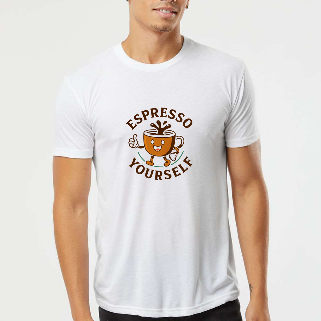 Espresso Yourself Classic T-Shirt - White front mockup
