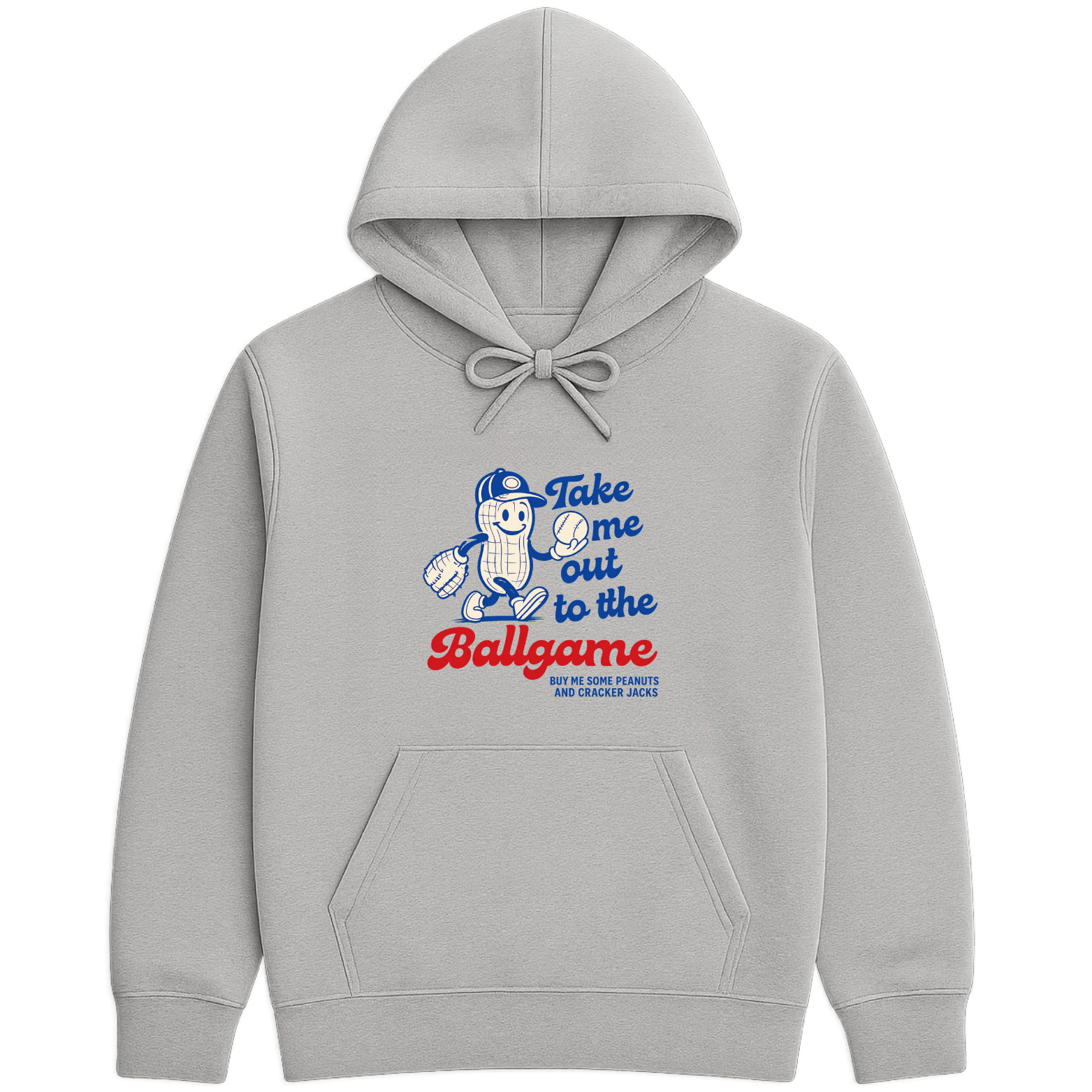 Take Me Out To The Ballgame Hoodie - Sports Grey mockup