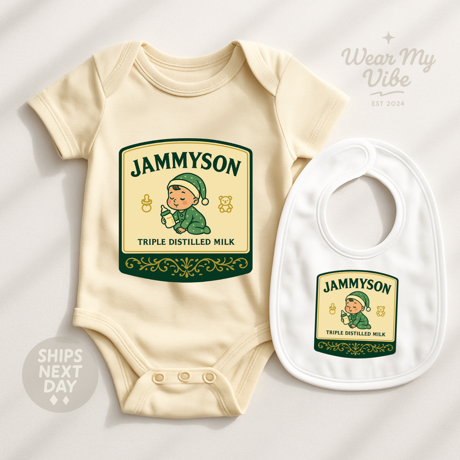 Jammyson Baby Onesie hero mockup