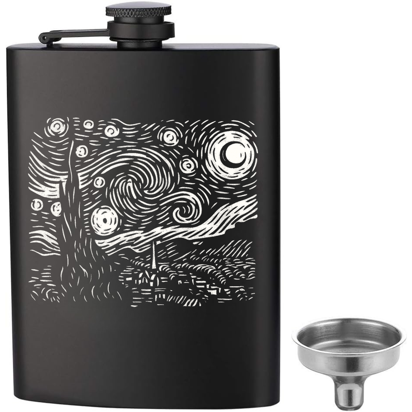 Starry Night Flask - Black