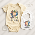 Game Of Crayons Baby Onesie hero mockup