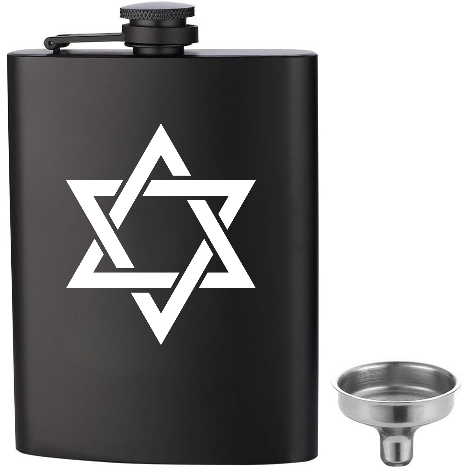 Star of David Flask - Black