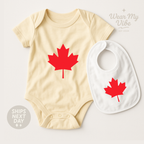 Canada Maple Leaf Baby Onesie hero mockup