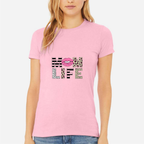 Mom Life Women's Ultra-Premium Triblend T-Shirt - Pink front mockup