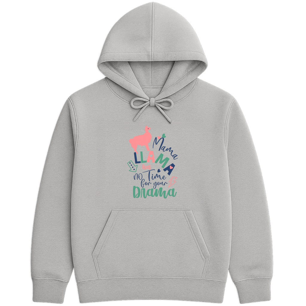 Mama Llama Hoodie - Sports Grey mockup