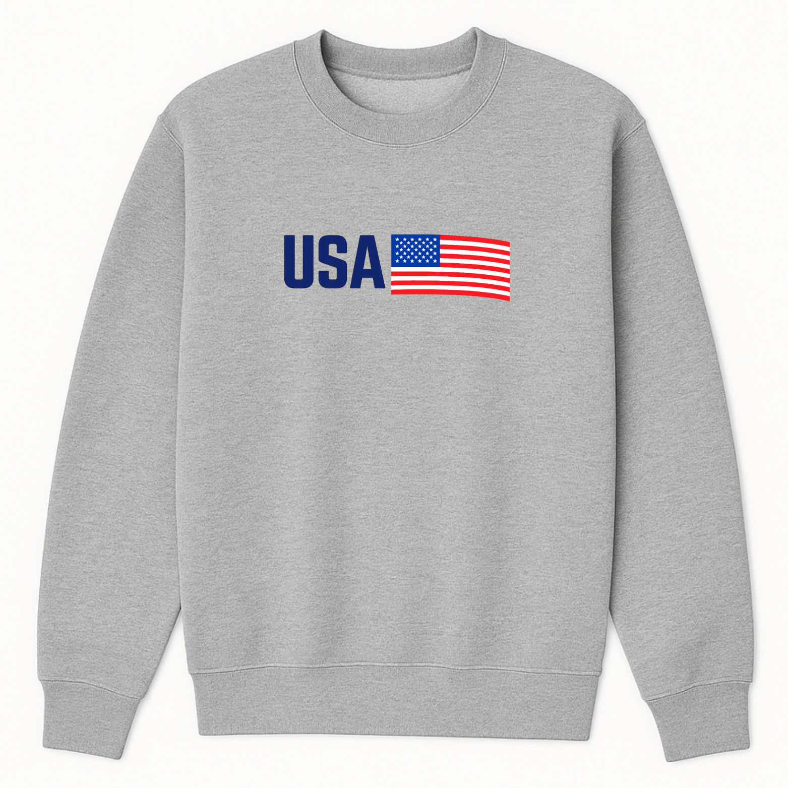 USA Crewneck Sweatshirt - Sports Grey mockup