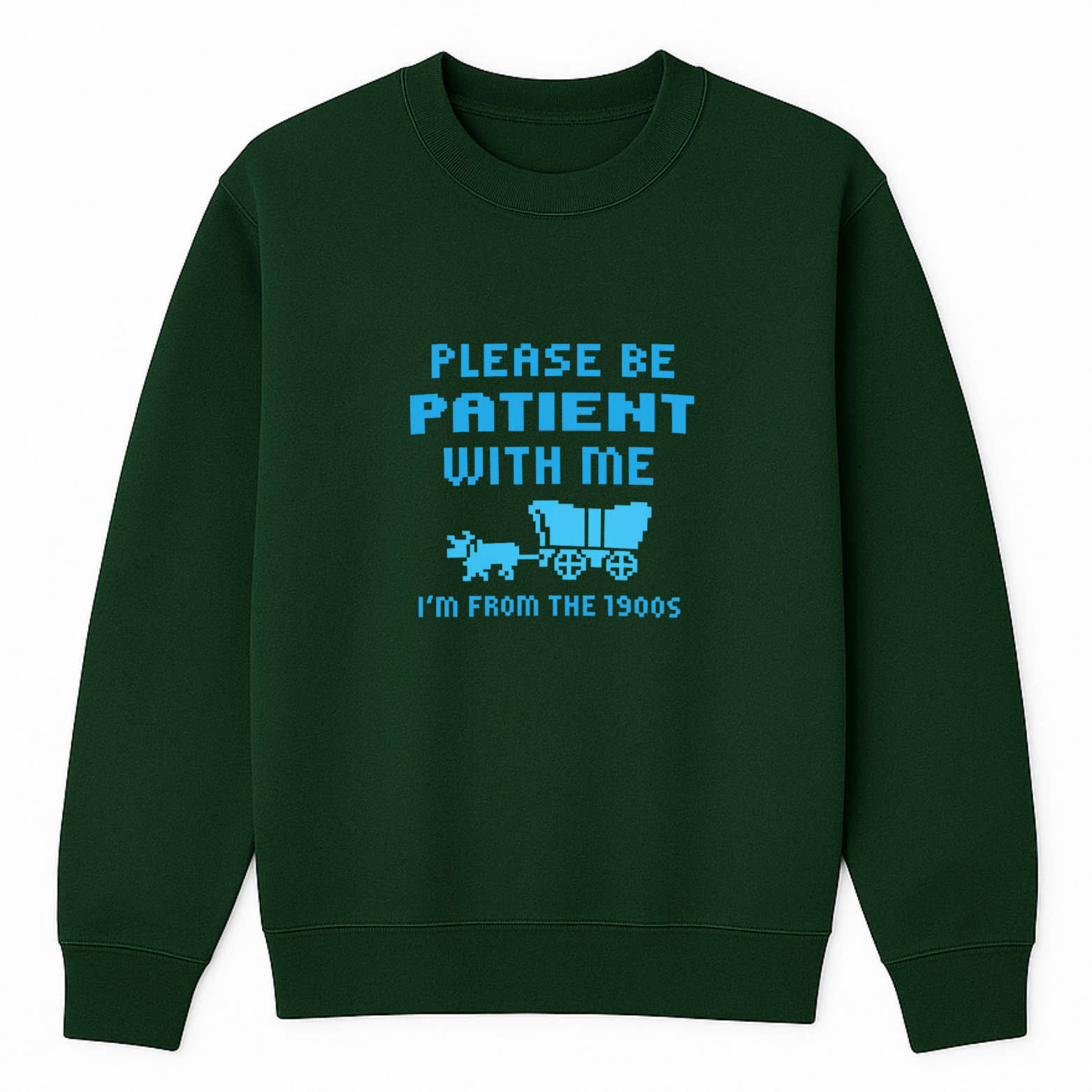 Please Be Patient I'm From The 1900s Crewneck Sweatshirt - Sports Grey mockup