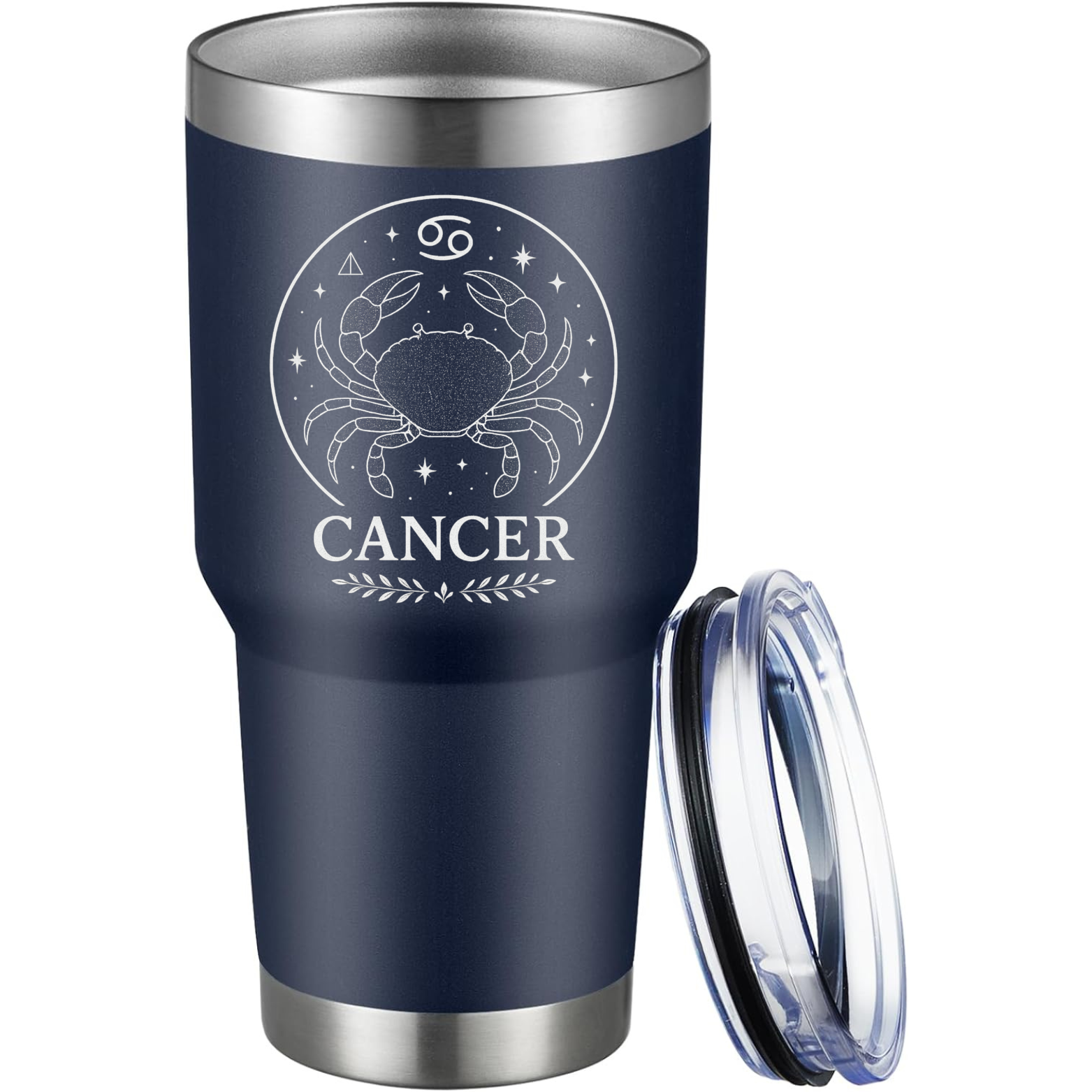 Cancer 30oz Tumbler - Navy