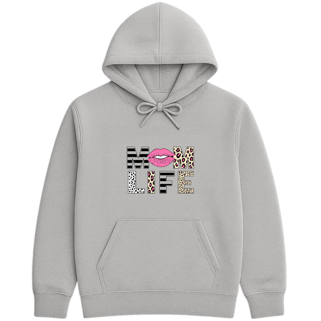 Mom Life Hoodie - Sports Grey mockup